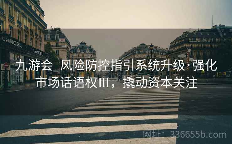 九游会_风险防控指引系统升级·强化市场话语权Ⅲ，撬动资本关注
