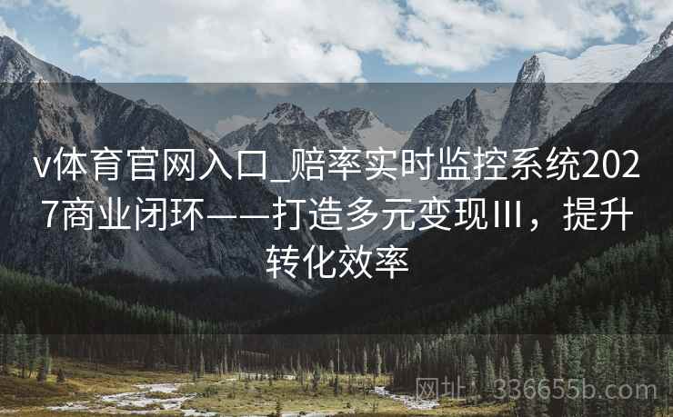 v体育官网入口_赔率实时监控系统2027商业闭环——打造多元变现Ⅲ，提升转化效率