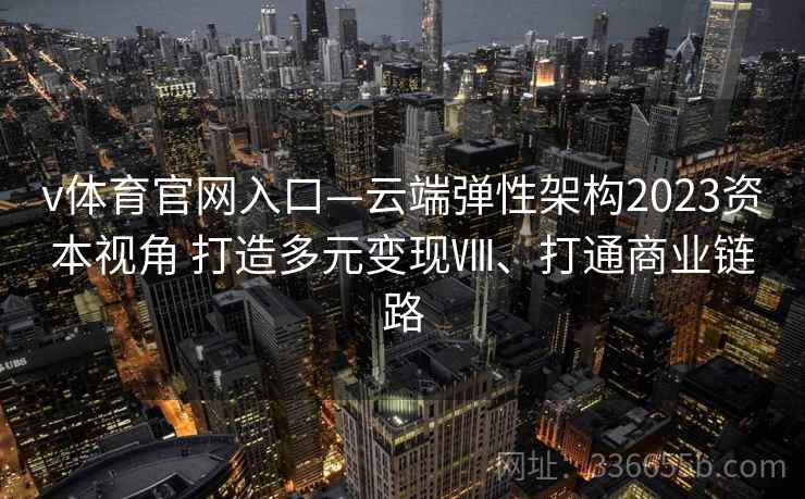 v体育官网入口—云端弹性架构2023资本视角 打造多元变现Ⅷ、打通商业链路