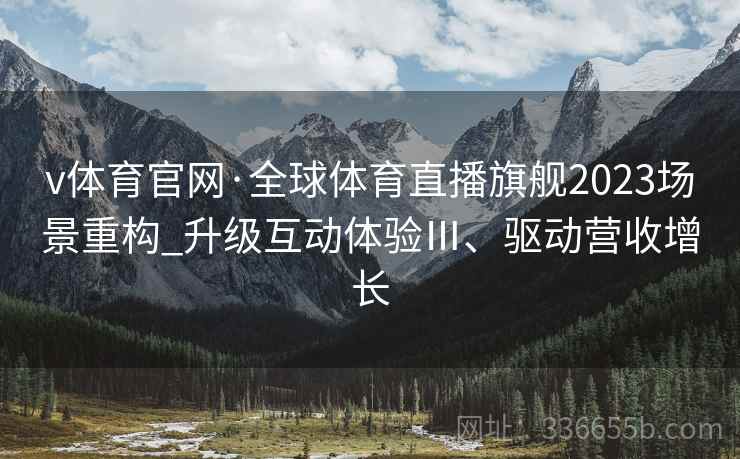 v体育官网·全球体育直播旗舰2023场景重构_升级互动体验Ⅲ、驱动营收增长