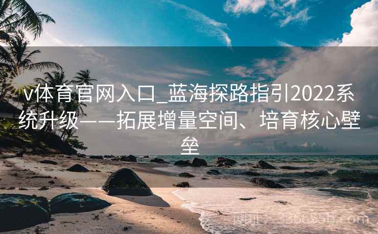 v体育官网入口_蓝海探路指引2022系统升级——拓展增量空间、培育核心壁垒